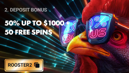 Rooster Bet app games lobby screen